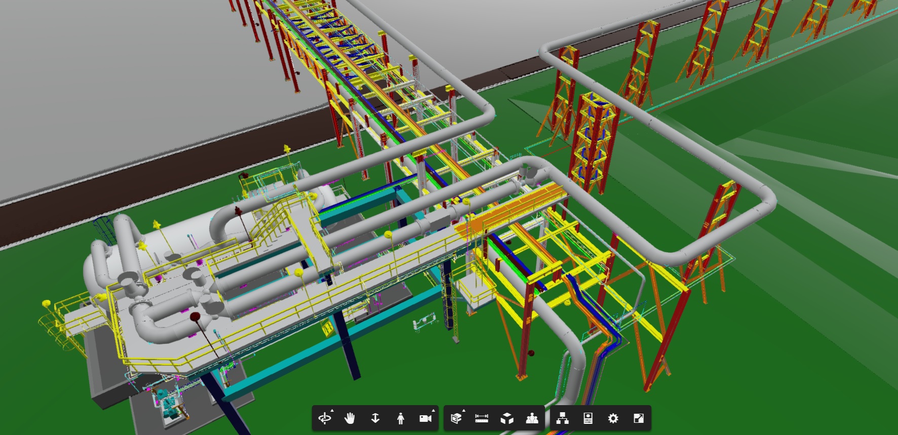 Inspection of 3D model created by drone images of an industrial asset