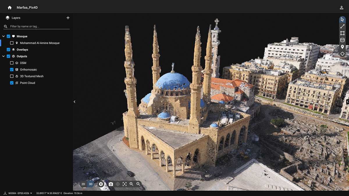 Point cloud of a mosque in Beirut