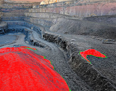 Automatische Mengenmessung mit 3D-Vorratsmodellen im Bergbau