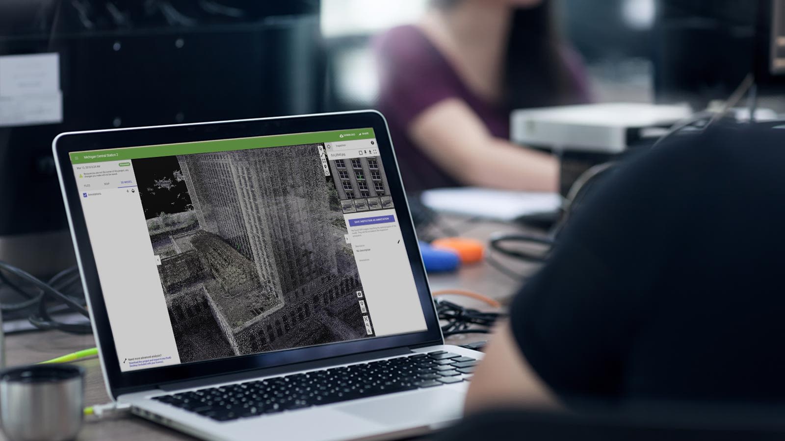 To the point 3D point cloud on the Pix4D Cloud Pix4D