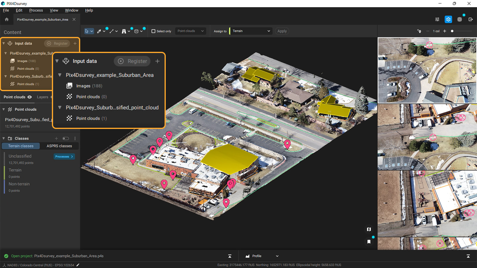 Project management with PIX4Dsurvey