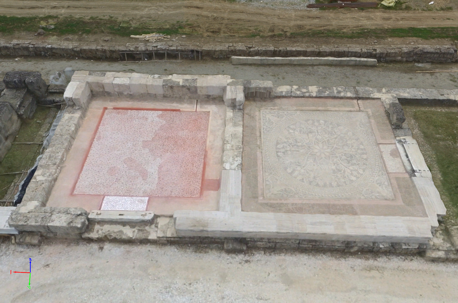 Model of an archelogical site captured with the Phantom 3 drone.