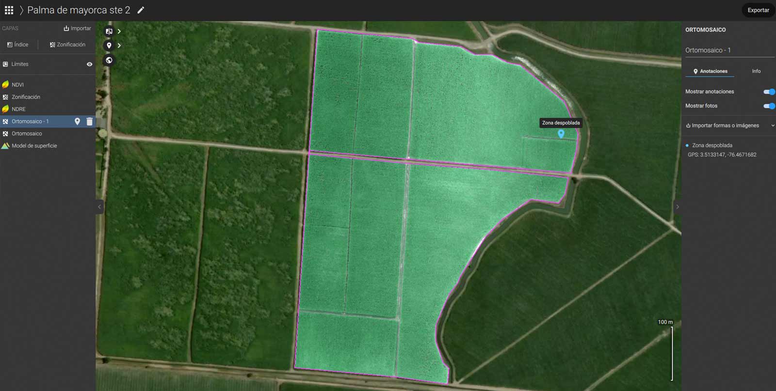 Variable rate application with spraying drones Pix4D