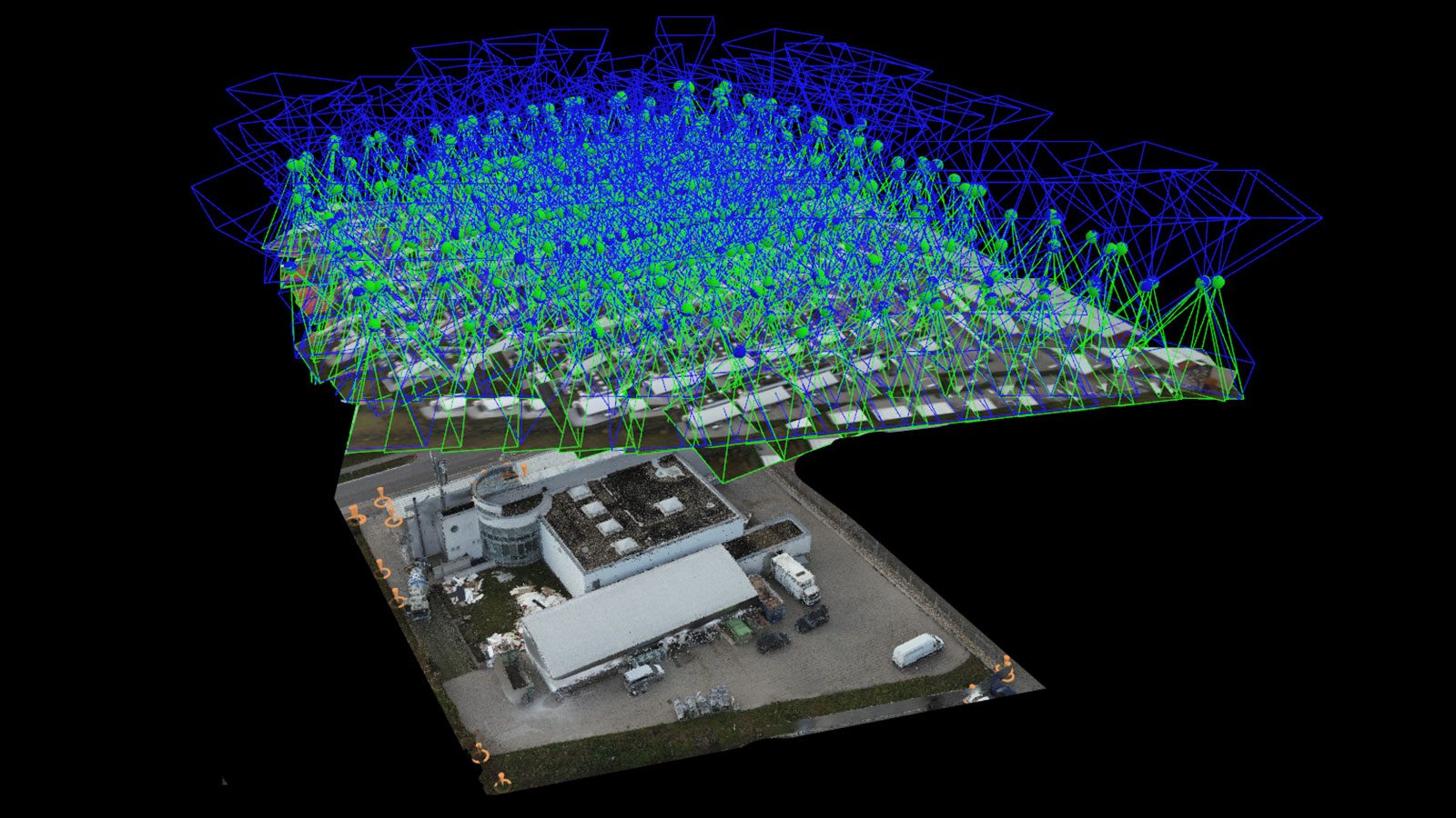 rayCloud in PIX4Dmapper from the building inspeciton