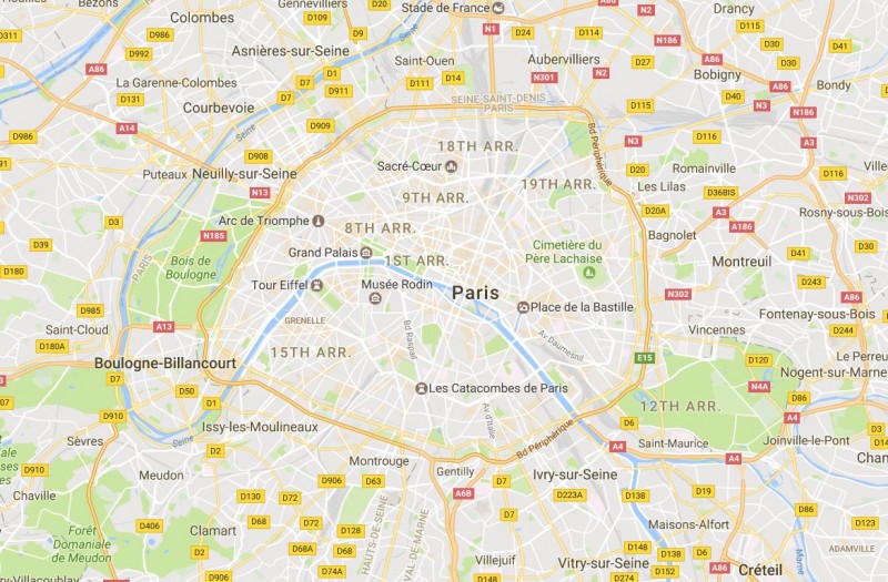Paris city map