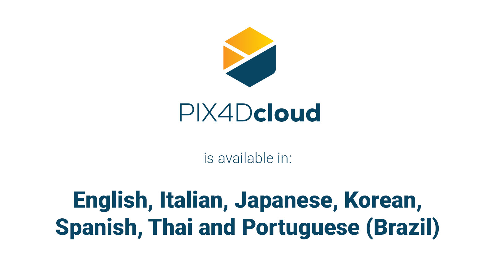 PIX4Dcloud is multilingual