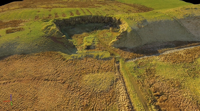 A 3D model of the proposed windfarm site