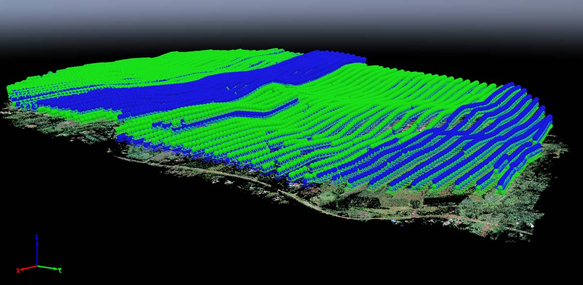 Imágenes captadas en el proyecto de la presa, mostradas en rayCloud.