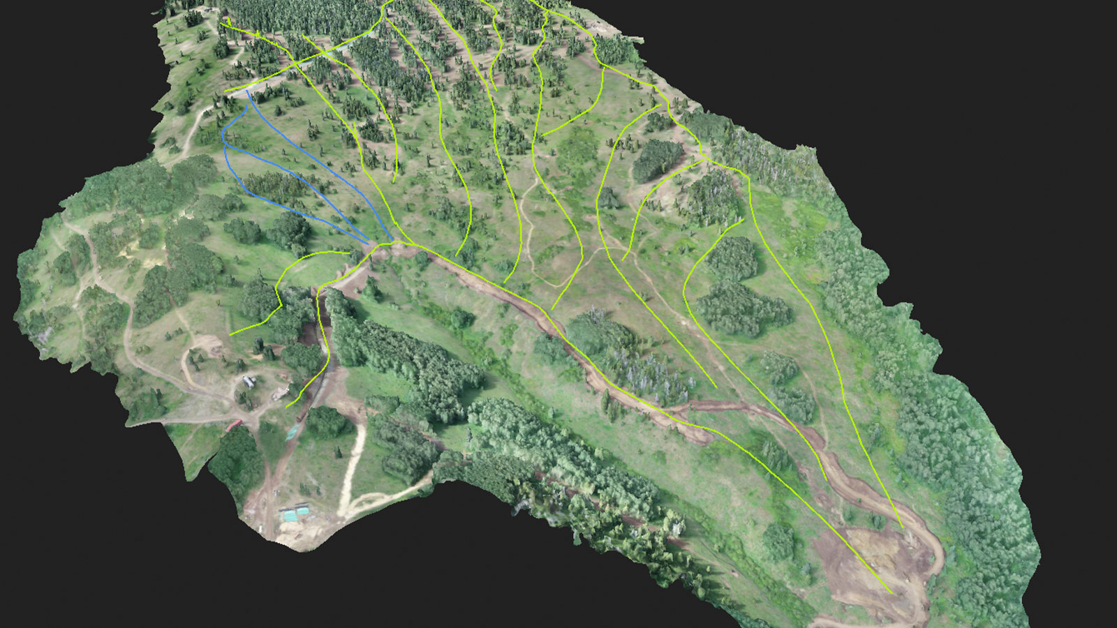 visualizing new ski slopes with PIX4Dmapper