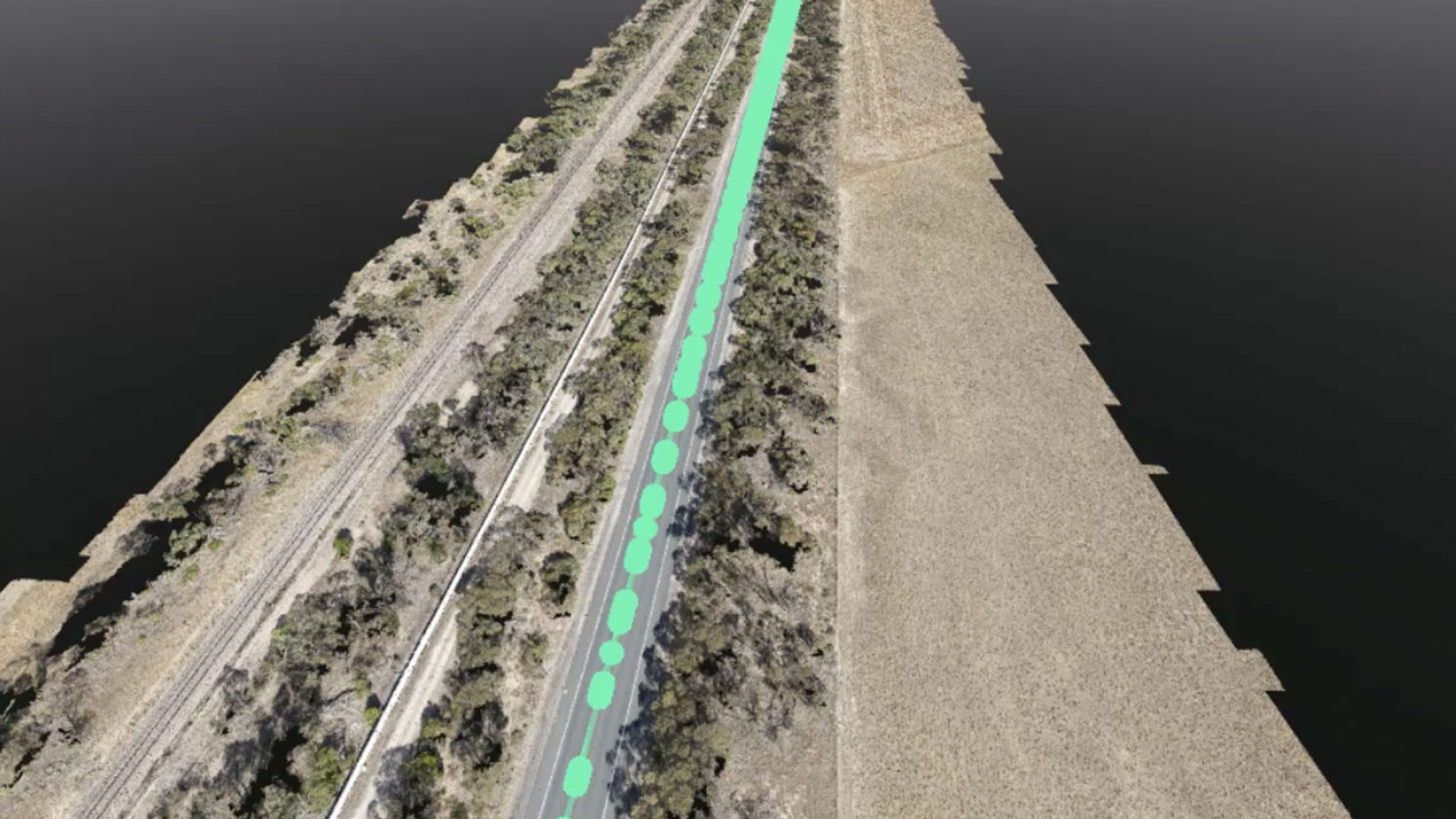 Road marking in the Pix4Dsurvey interface