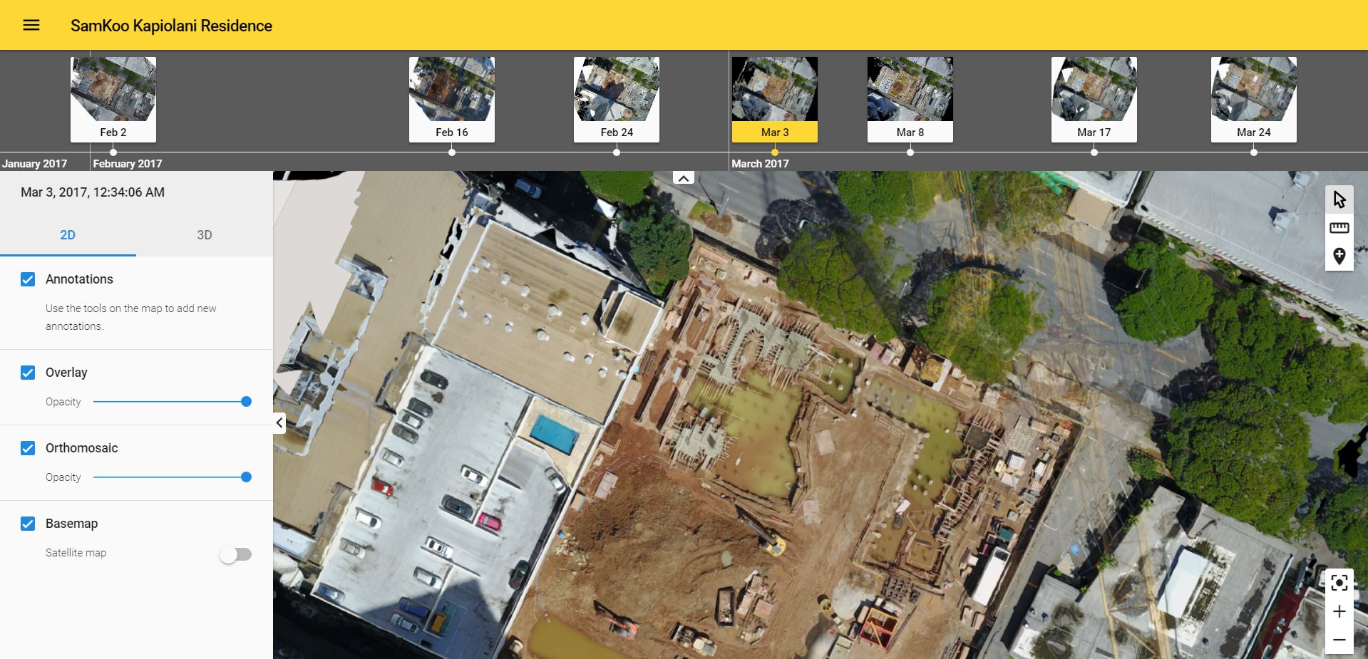 A screenshot of Pix4Dbim desktop
