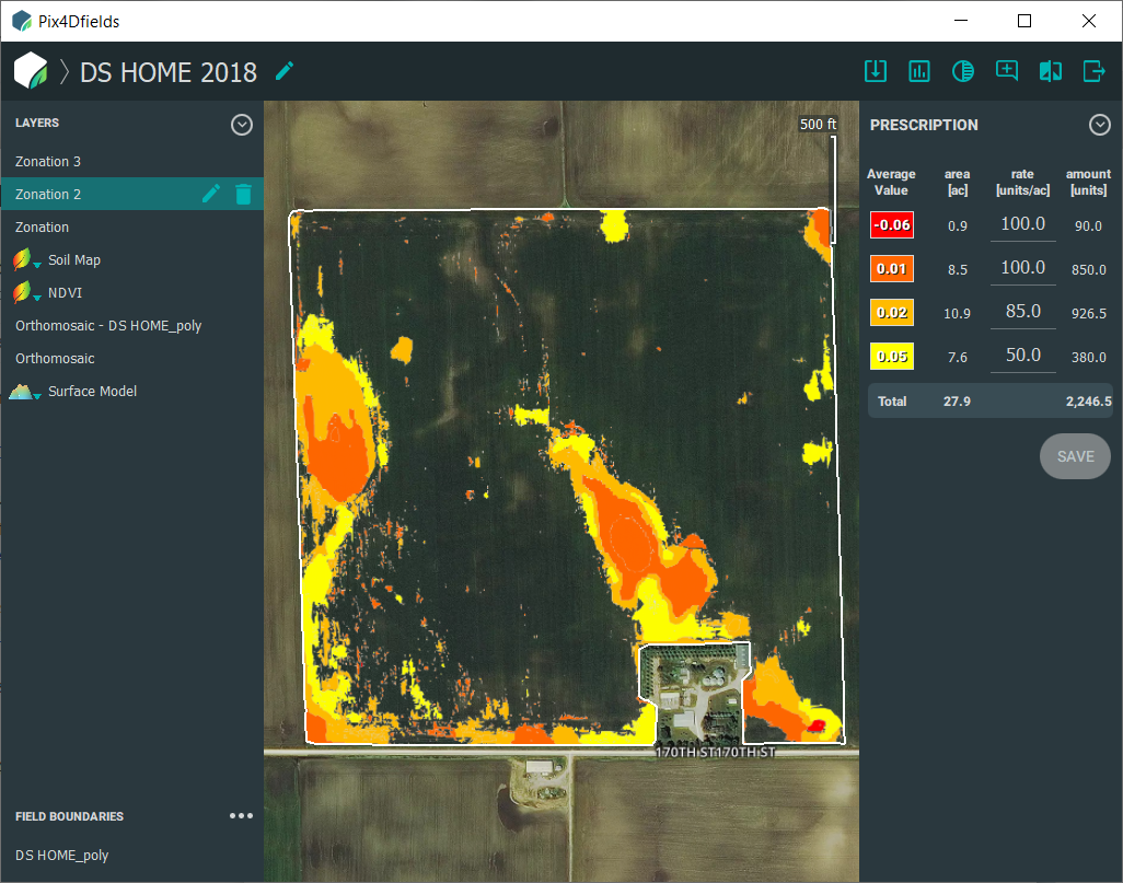 Pix4D Crop Insurance Zonation