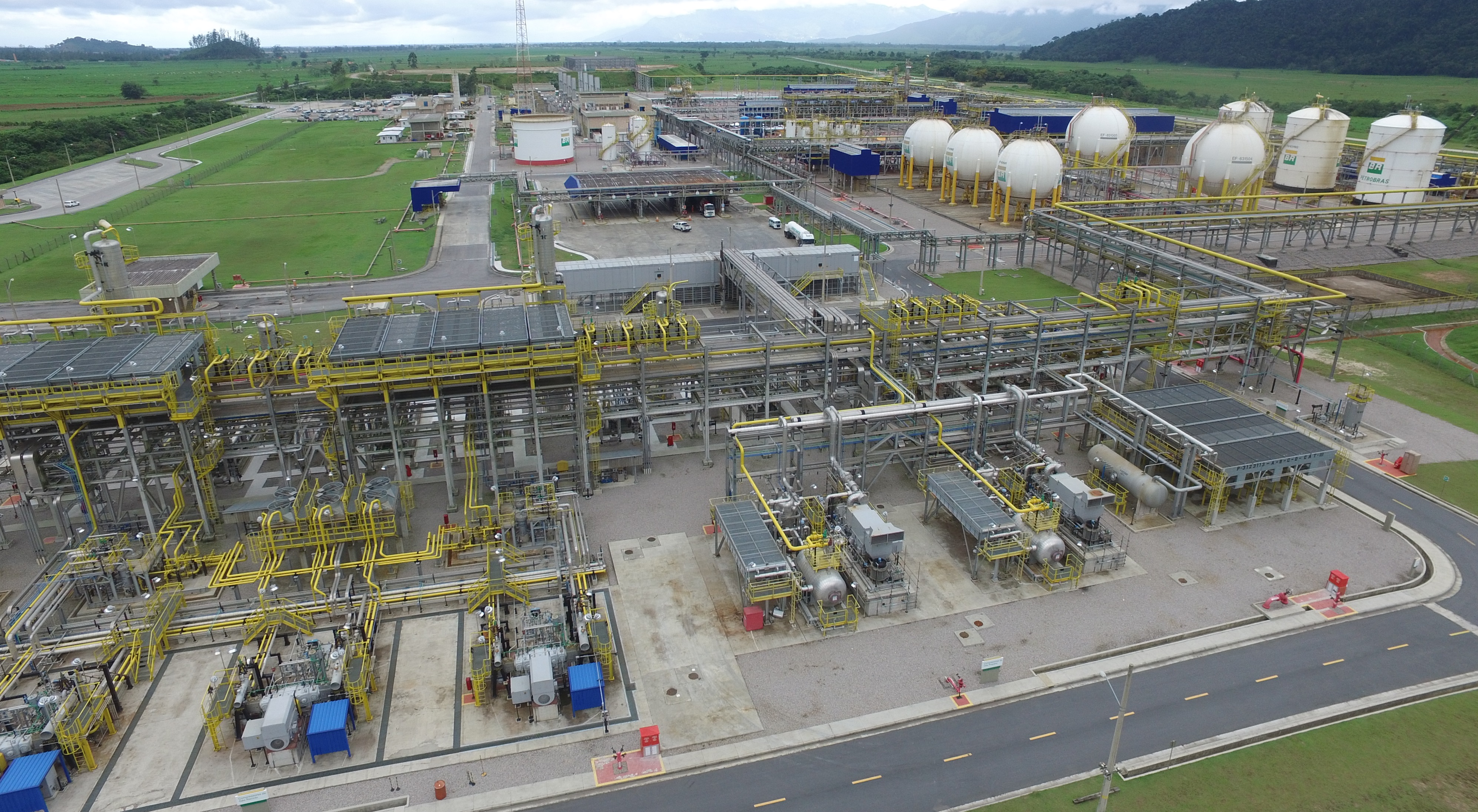 Drone image of Petrobras gas treatment plant