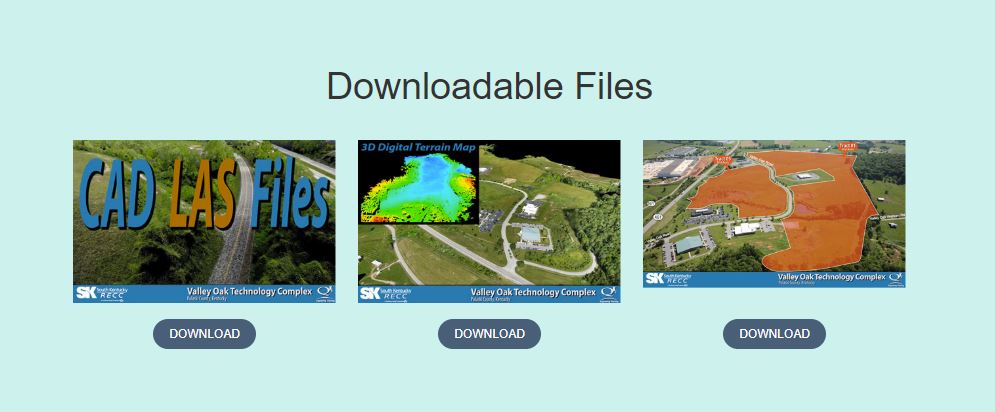 Downloadable files from drone mapping