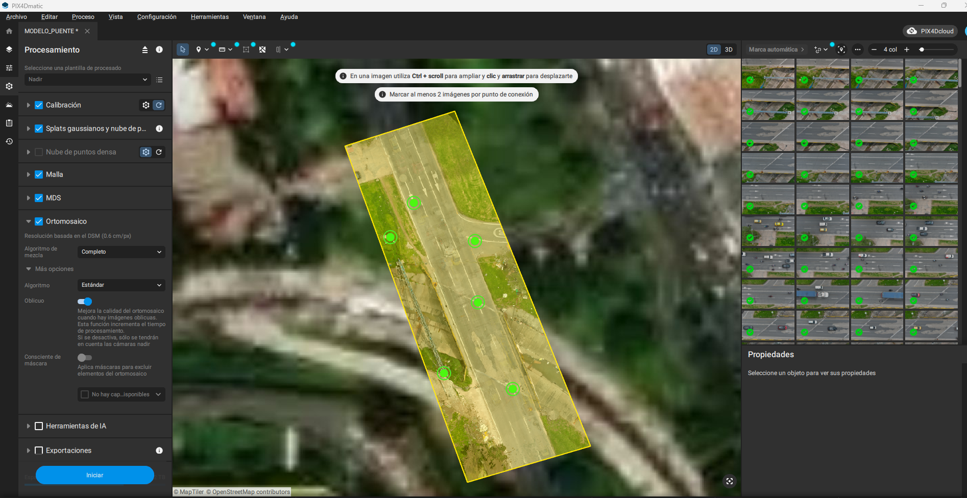 2D Orthomosaic Processing in PIX4Dmatic