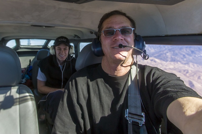 The father and son team in their Cessna.