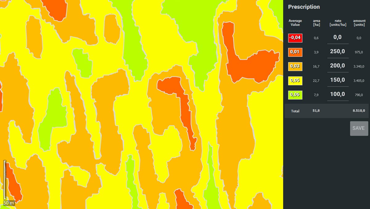 perscription map output