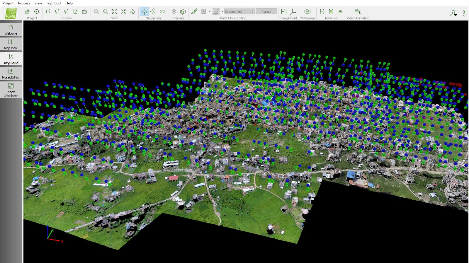 Point cloud of Nepal from Pix4Dmapper