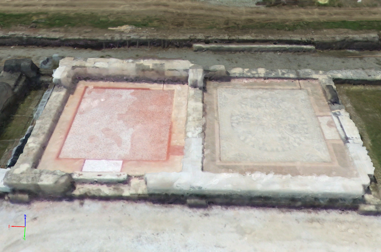 Model of an archelogical site captured with the Bebop 2 drone.