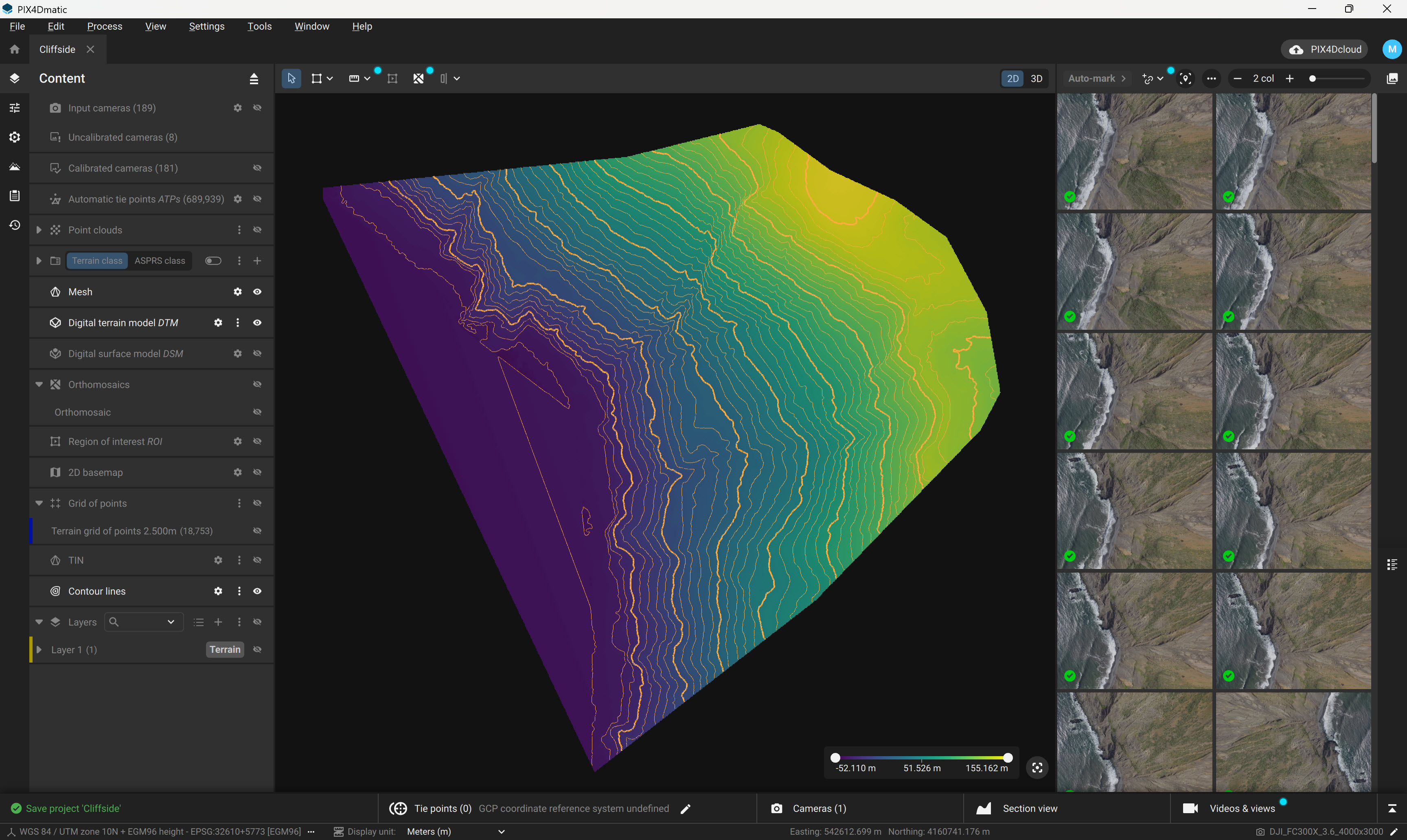 IMAGE 3 DTM with contours