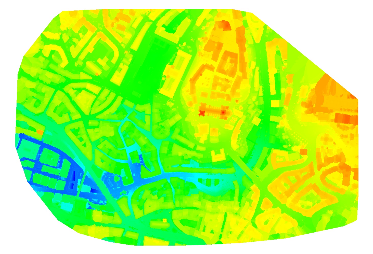 Digital Surface Model of the city of Lausanne