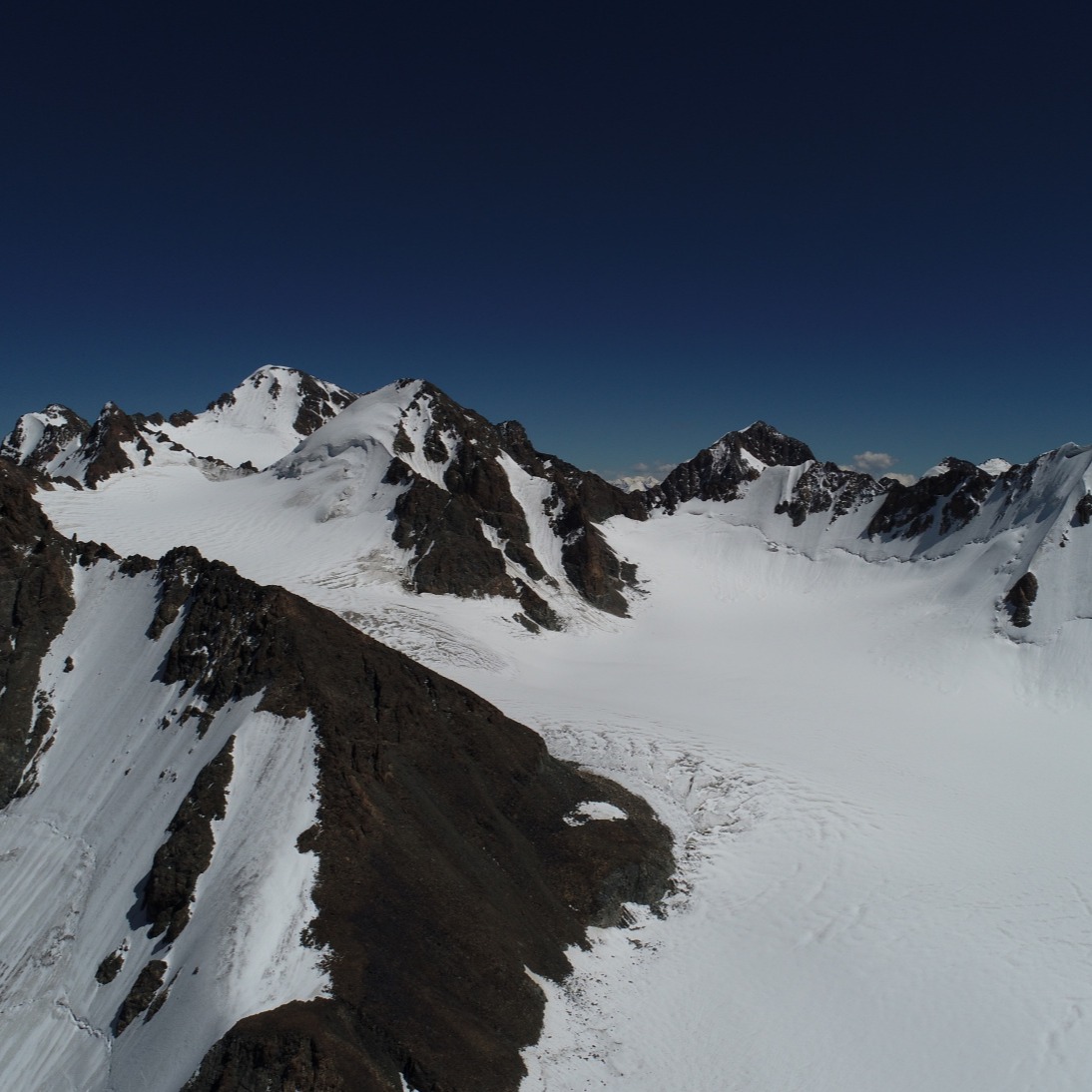 Drone photo of a mountain