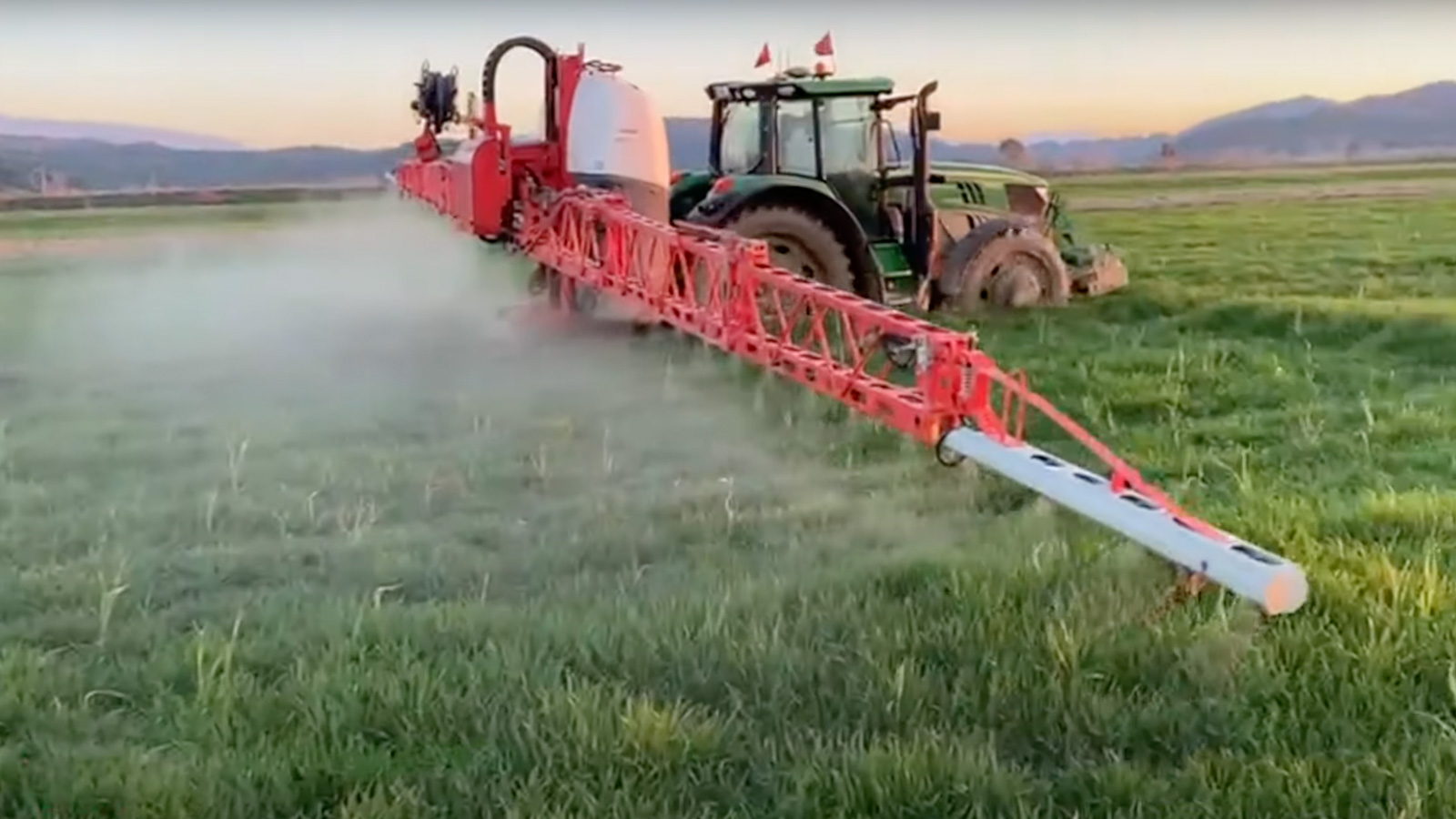 Tractor spraying product