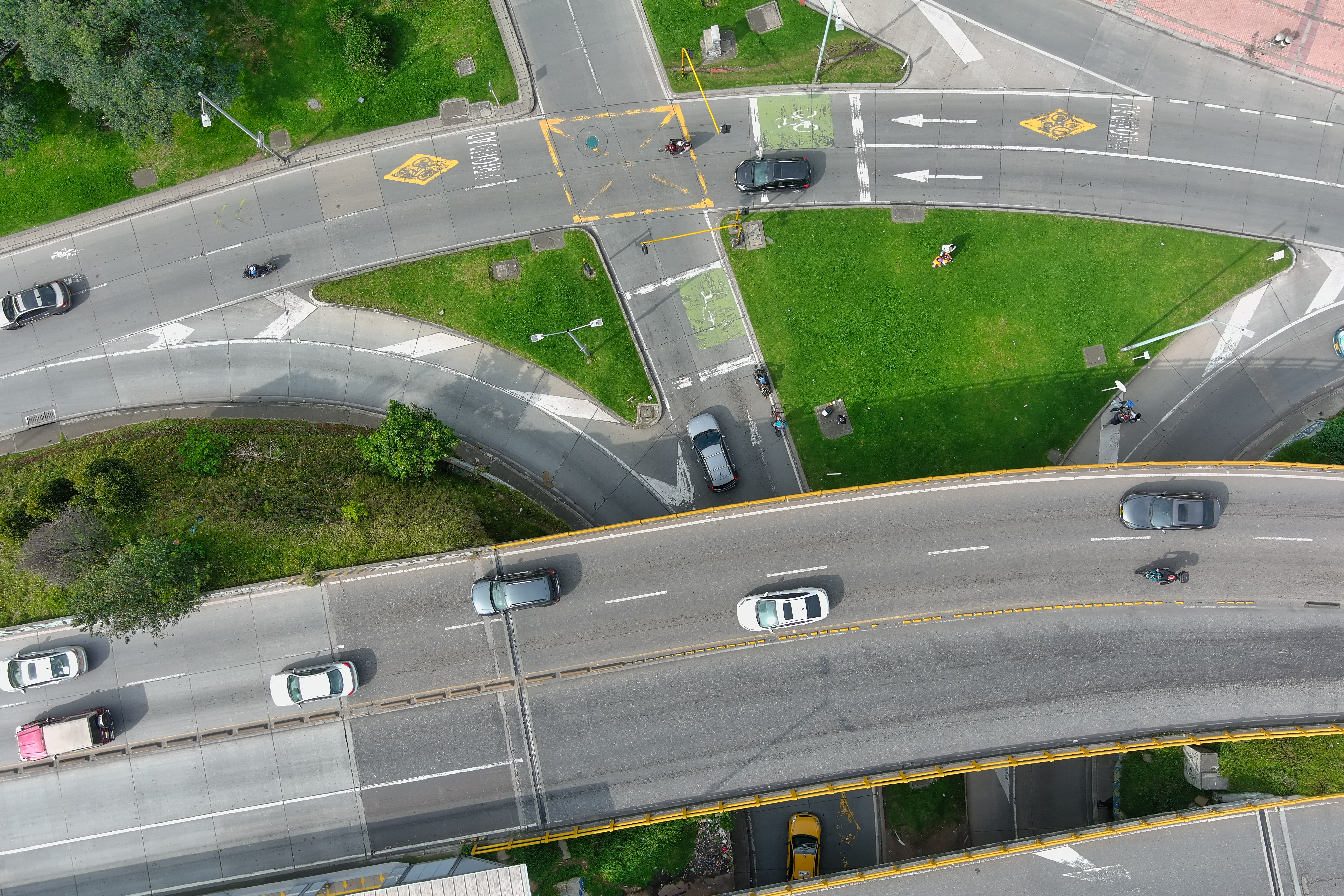 Nadir Drone Imagery of Bridge and Urban Road Network