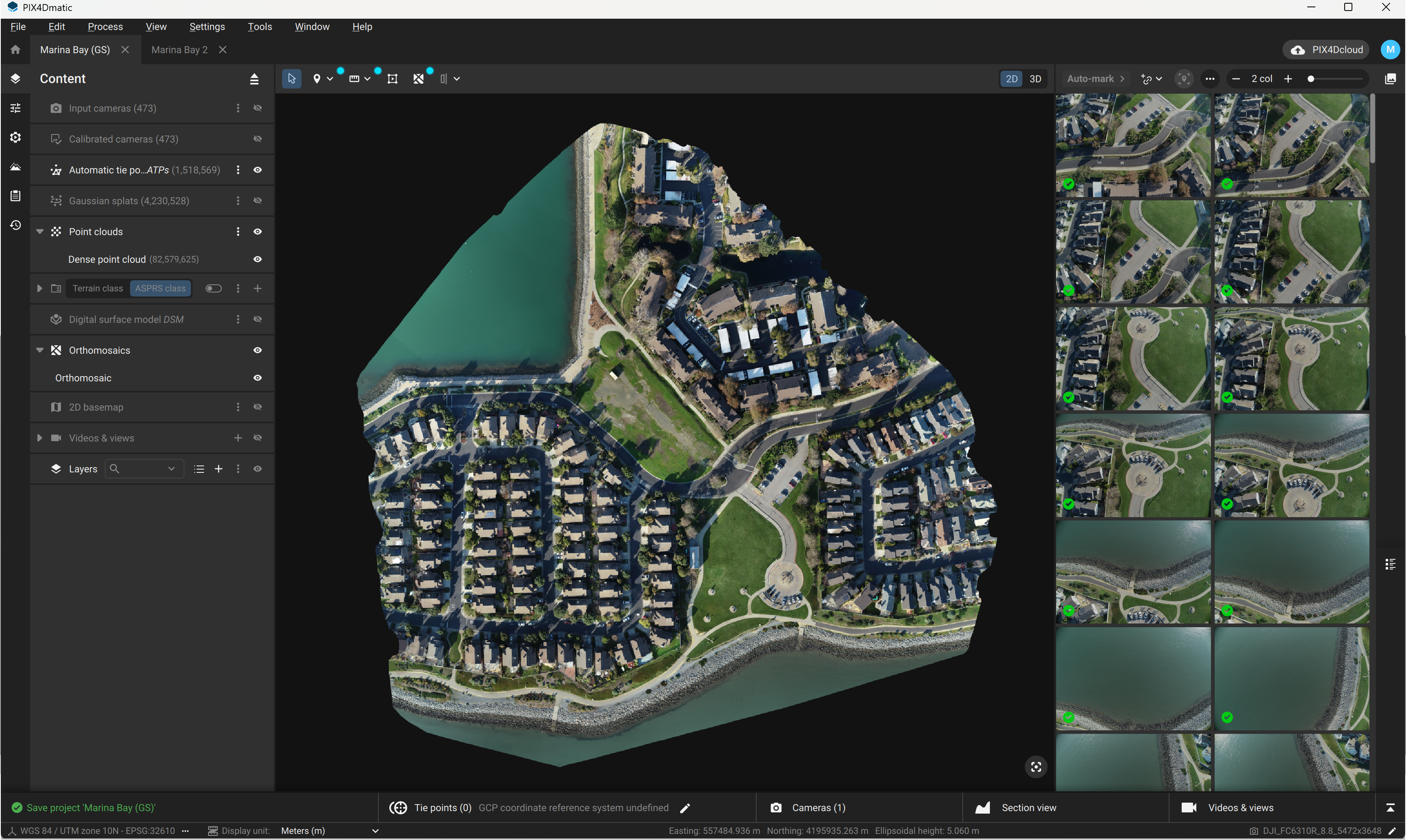 Orthomosaic Quality Comparison Gaussian splatting