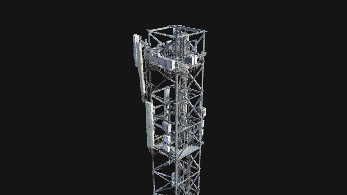 point cloud generation of a cell tower