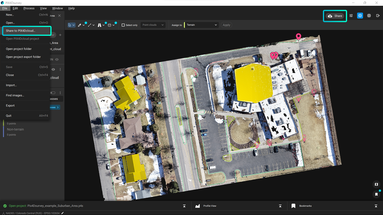 GCP import with PIX4Dmatic