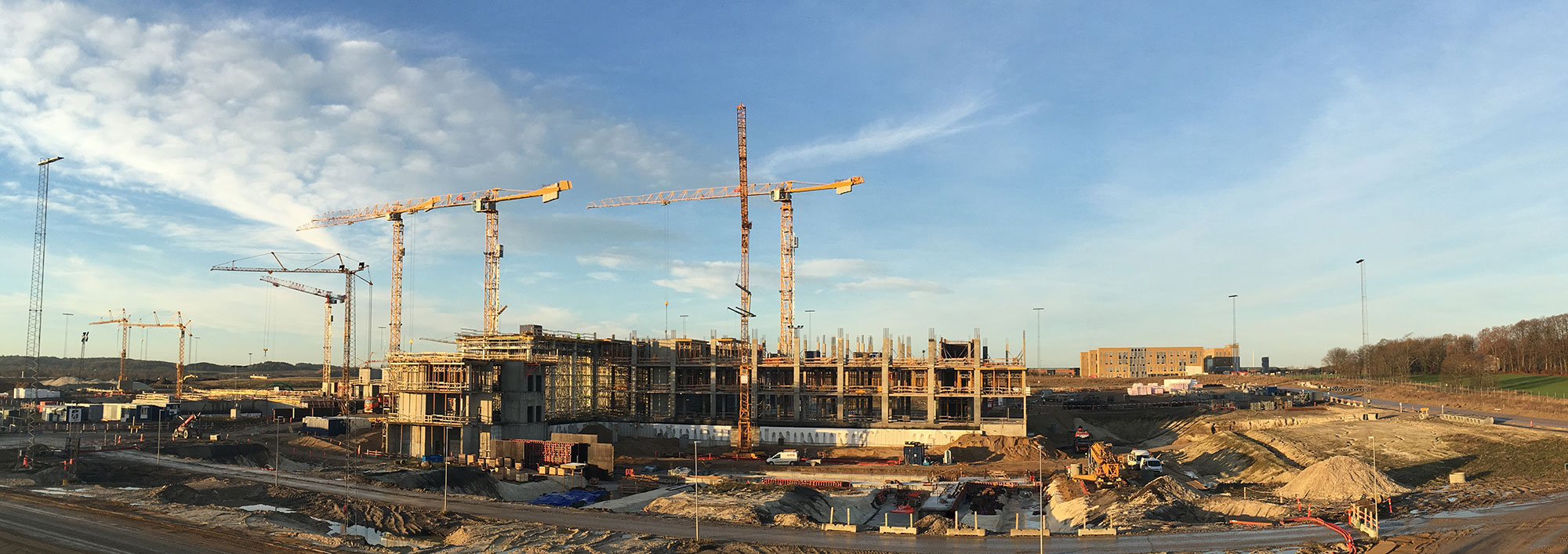 A new super hospital under construction in Denmark.