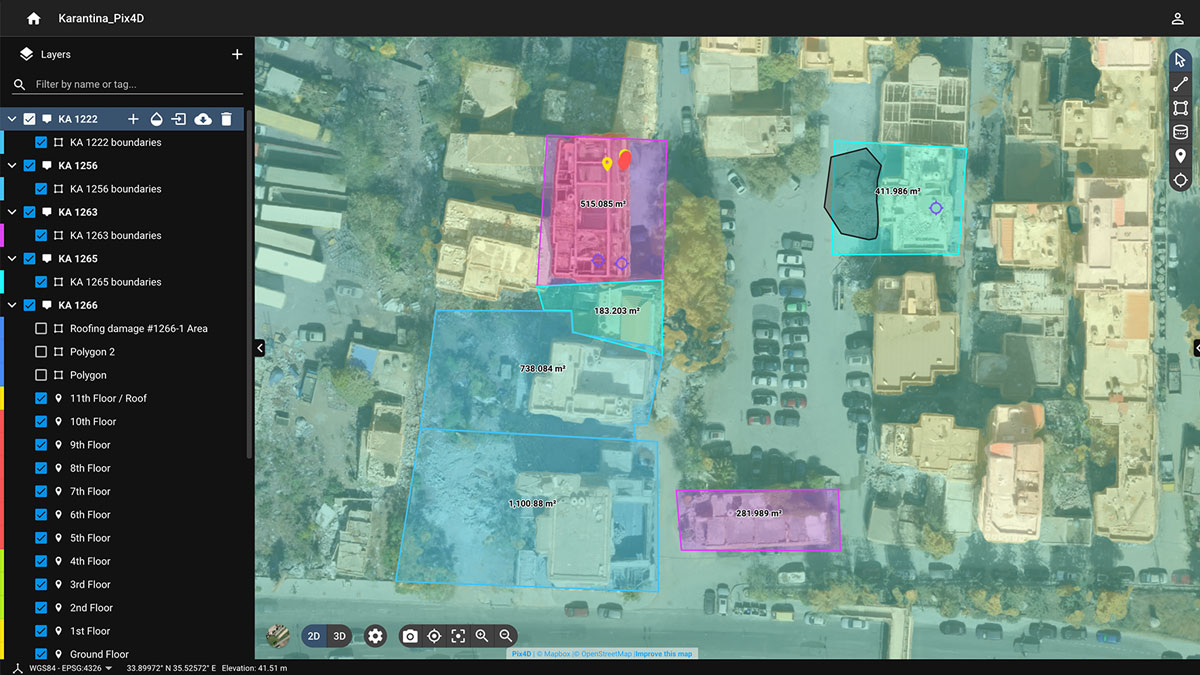 Annotating the map on Pix4Dcloud