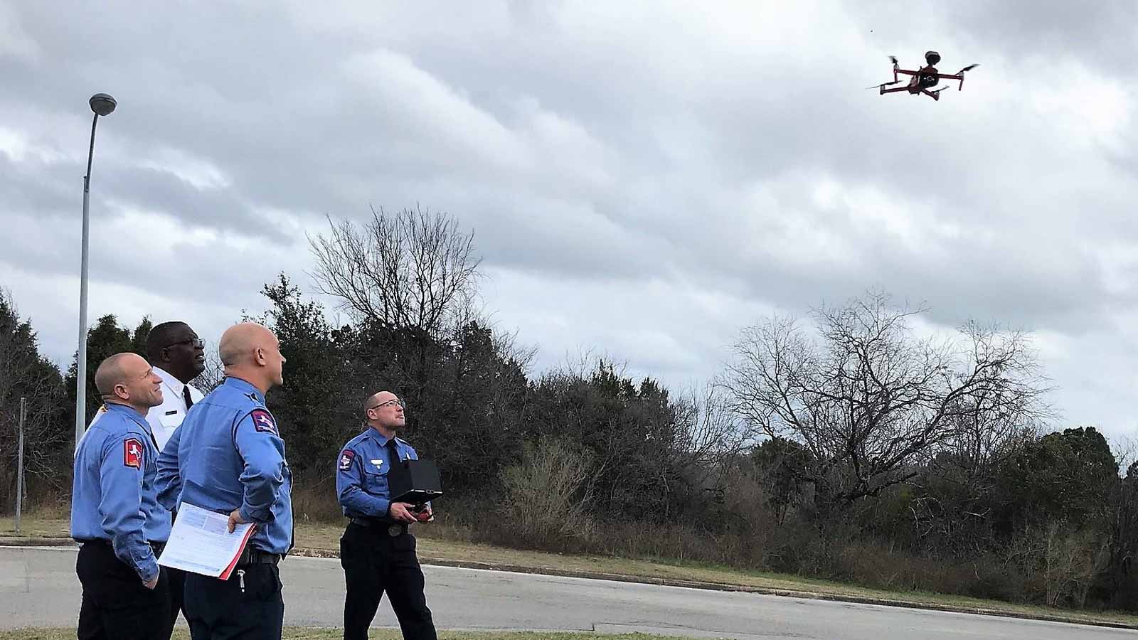 Firefighters-in-Austin,-Texas-fly-a-drone