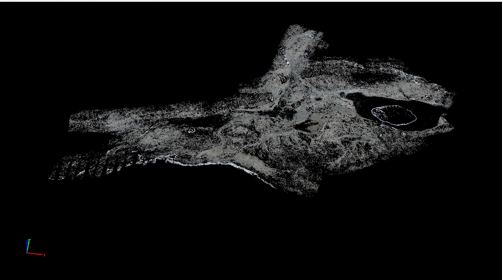 A point cloud of the Spaulding pond