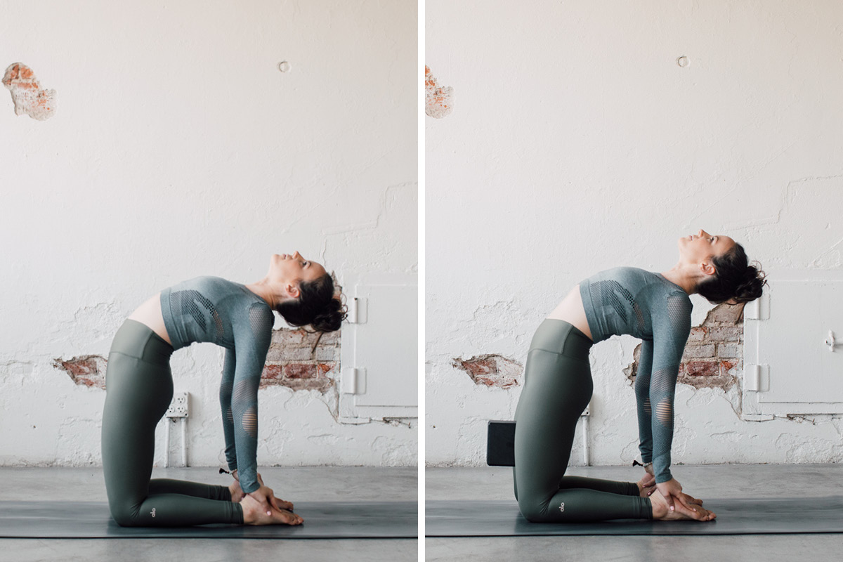 Wildlight Wellness Collective - Day 22 | Ardha Ustrasana | Half Camel Pose  _ Thank you Kristen @khristoneyoga for your expression of this pose 🐪🐫.  Each day in February, a different yoga