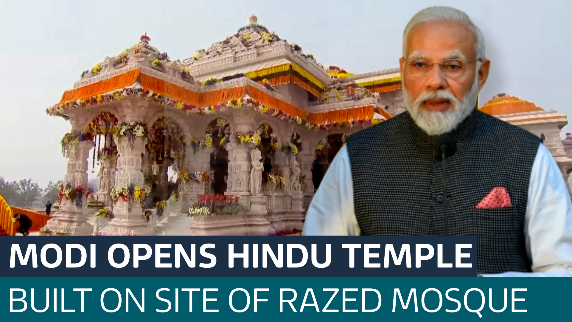 India's Prime Minister Modi inaugurates controversial Hindu temple ...