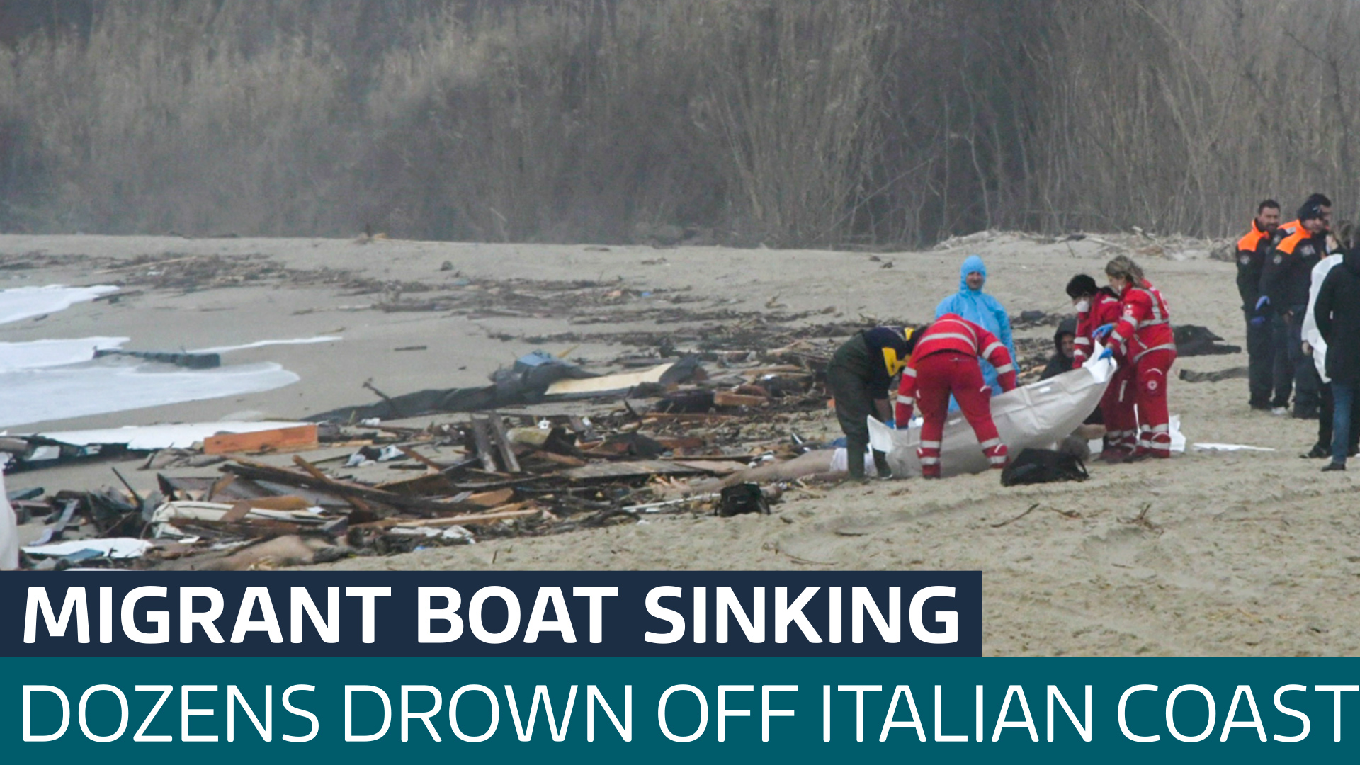 Search continues through night for survivors after migrant boat sinks