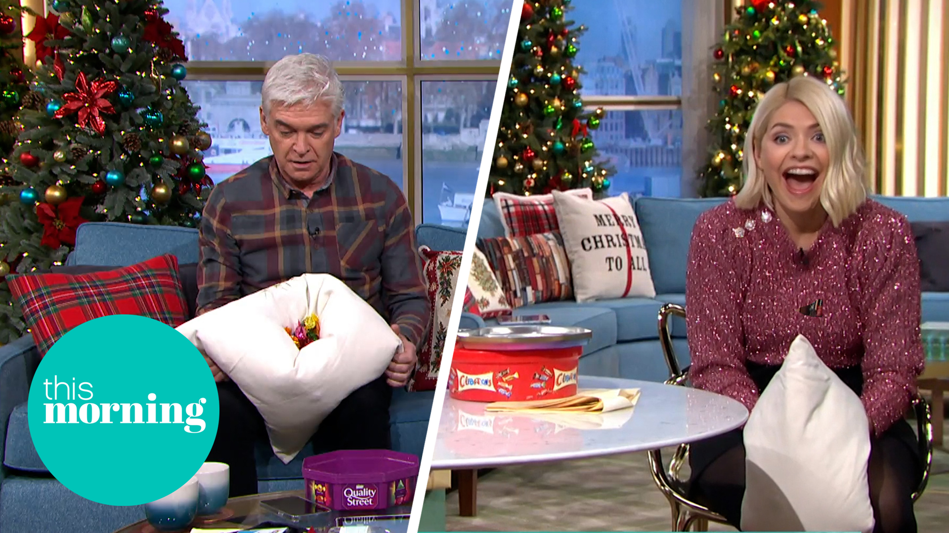Will Jesus Comes This Christmas 2022 Steve Ciccolate This Morning - Best Bits: The Cushion Chocolate Launching Trick You'll All  Be Trying At Home. - Itv Hub