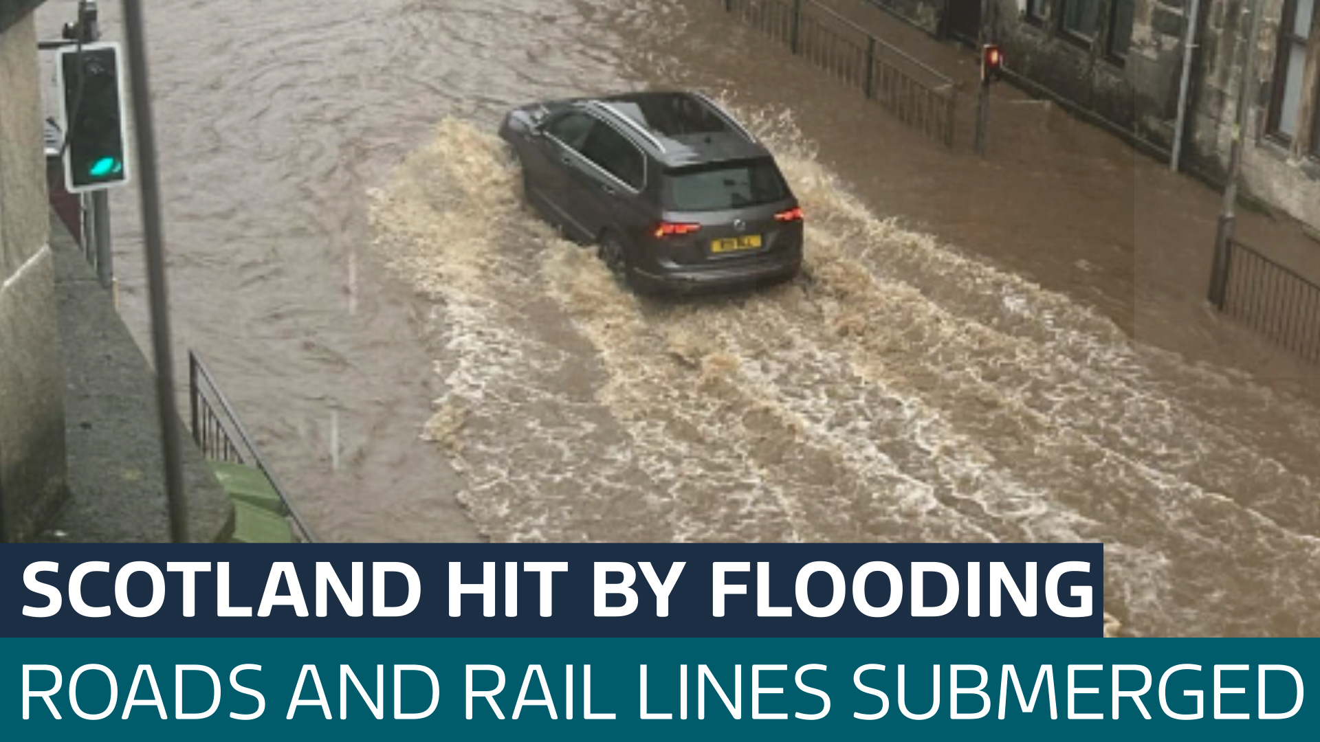 Roads and rail lines in Scotland flooded as heavy rain continues ...