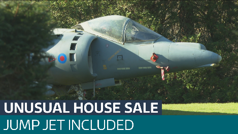The Harrier jump jet that comes with a house that's up for sale in ...