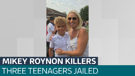 Three teenagers jailed for killing Mikey Roynon - Latest From ITV News