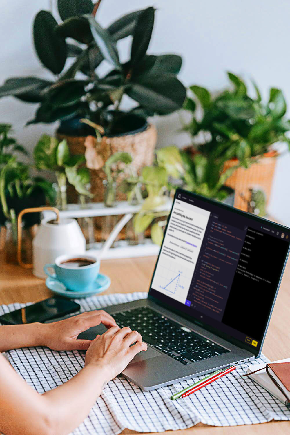 Typing on laptop with codecademy open