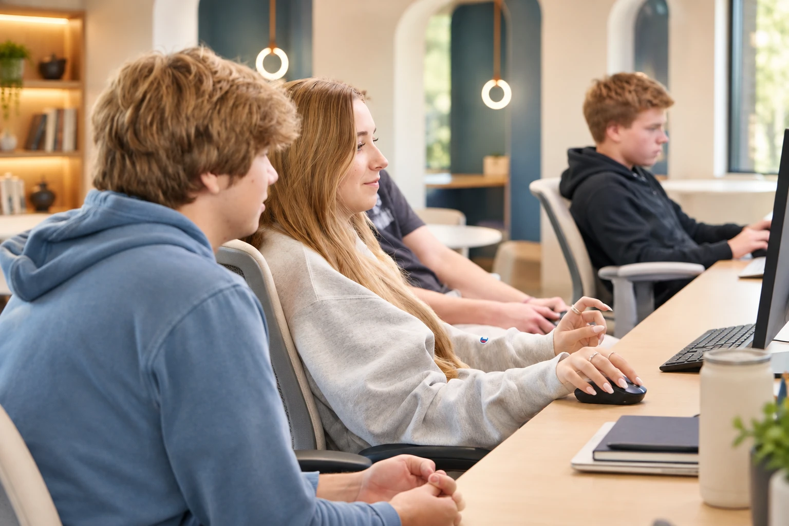 Ohana student using computers