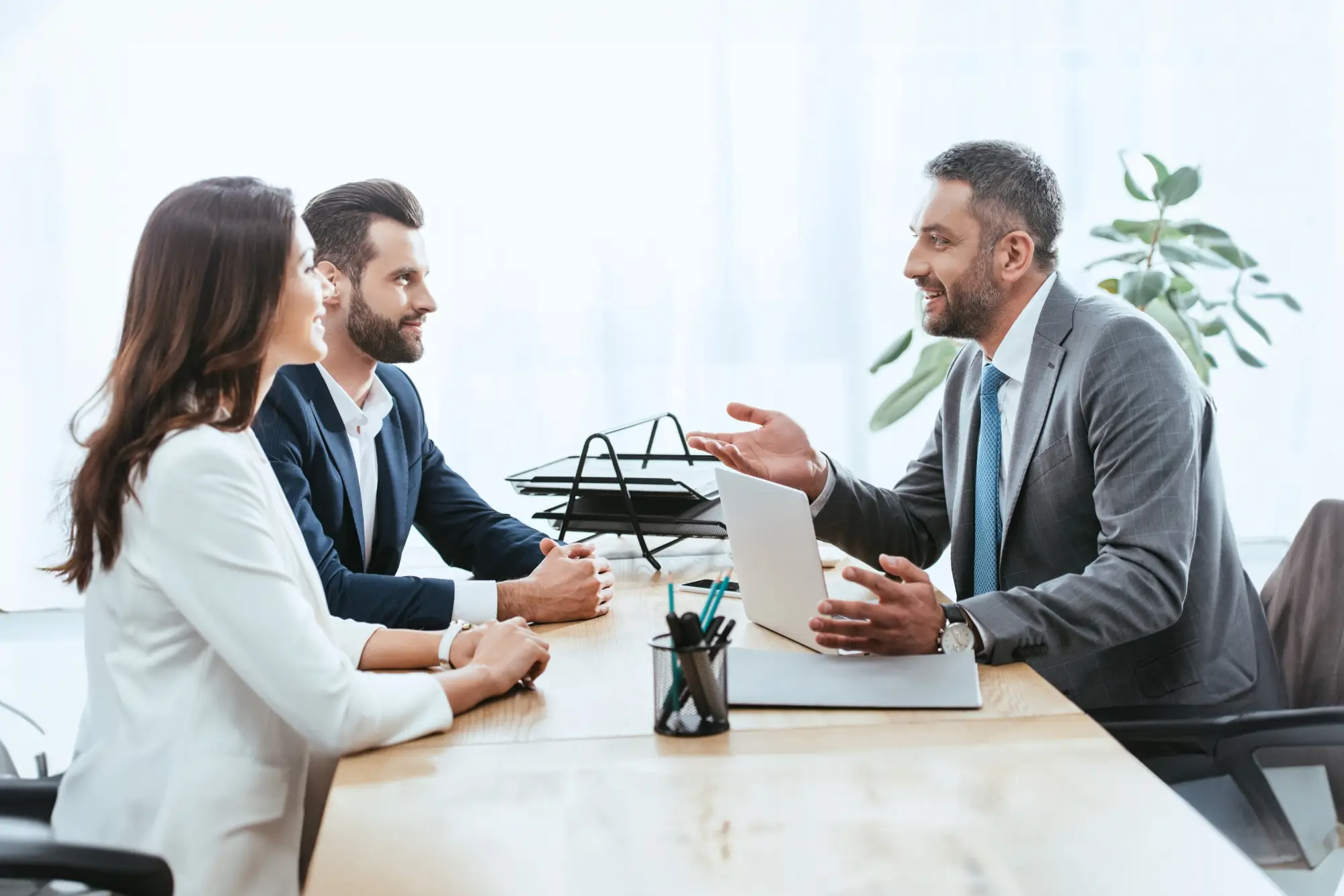 group of people in meeting have a discussion