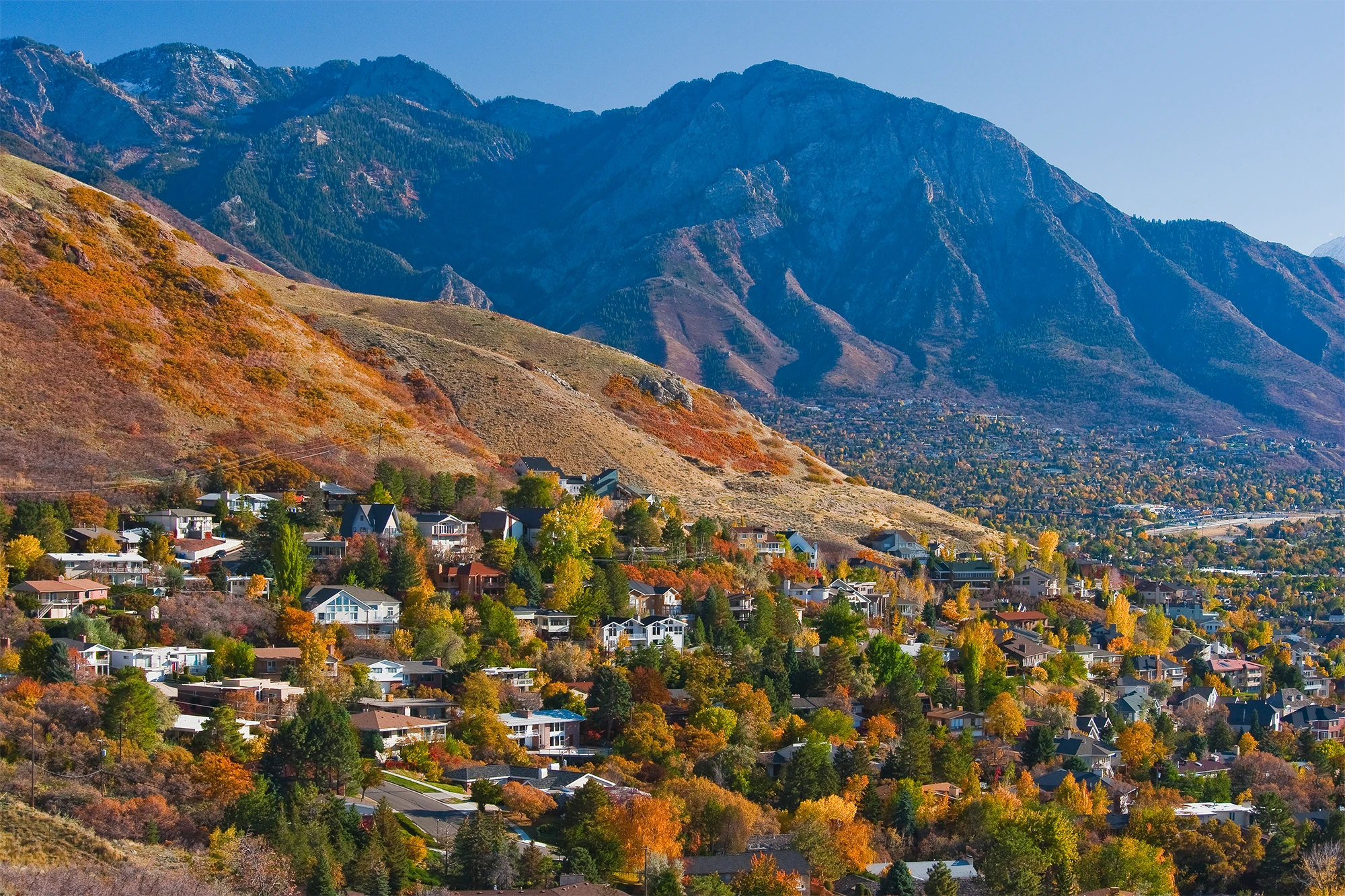 dearborn - neighborhood with mountains in background