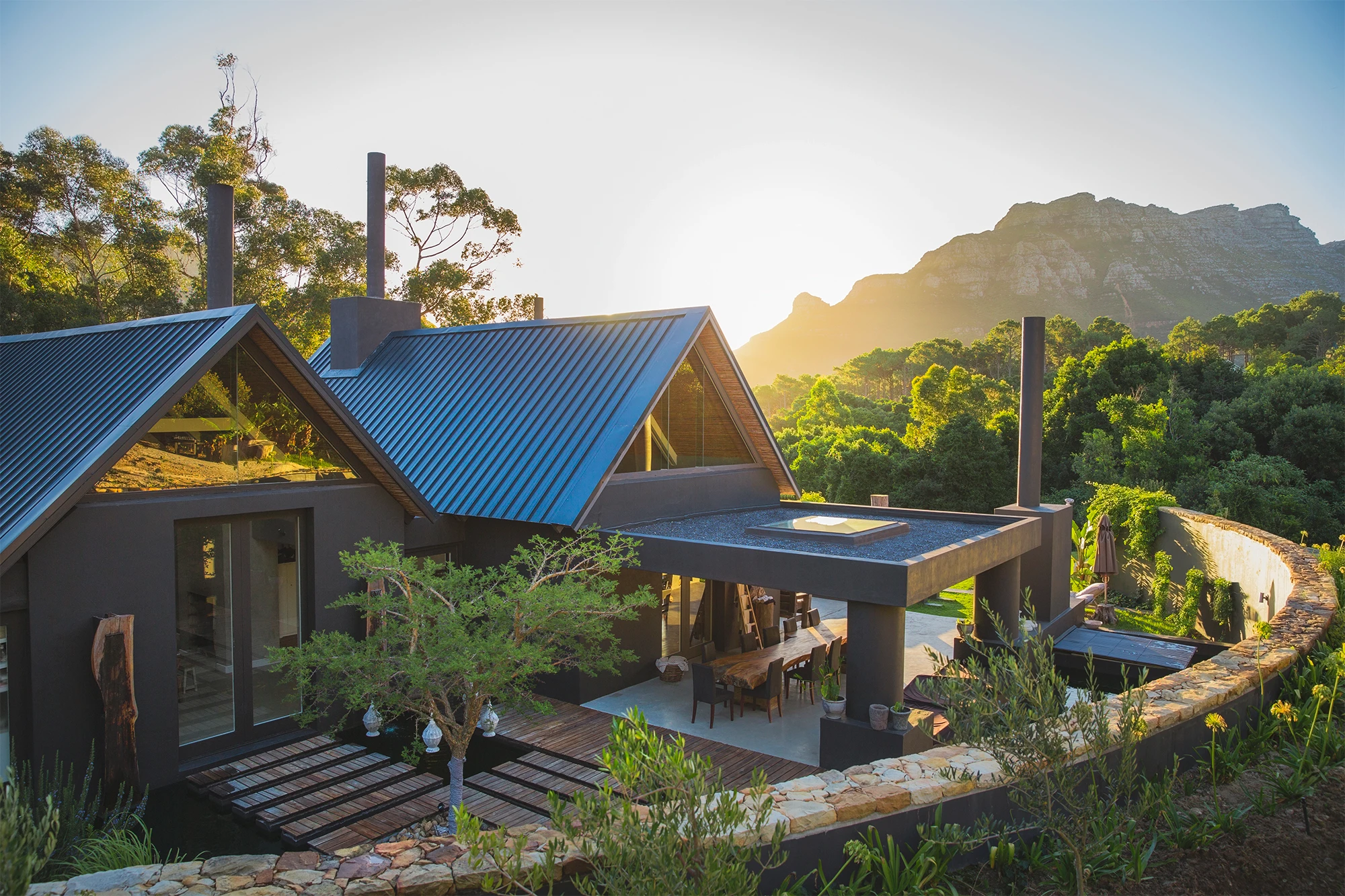 dearborn - house on cliff in woods
