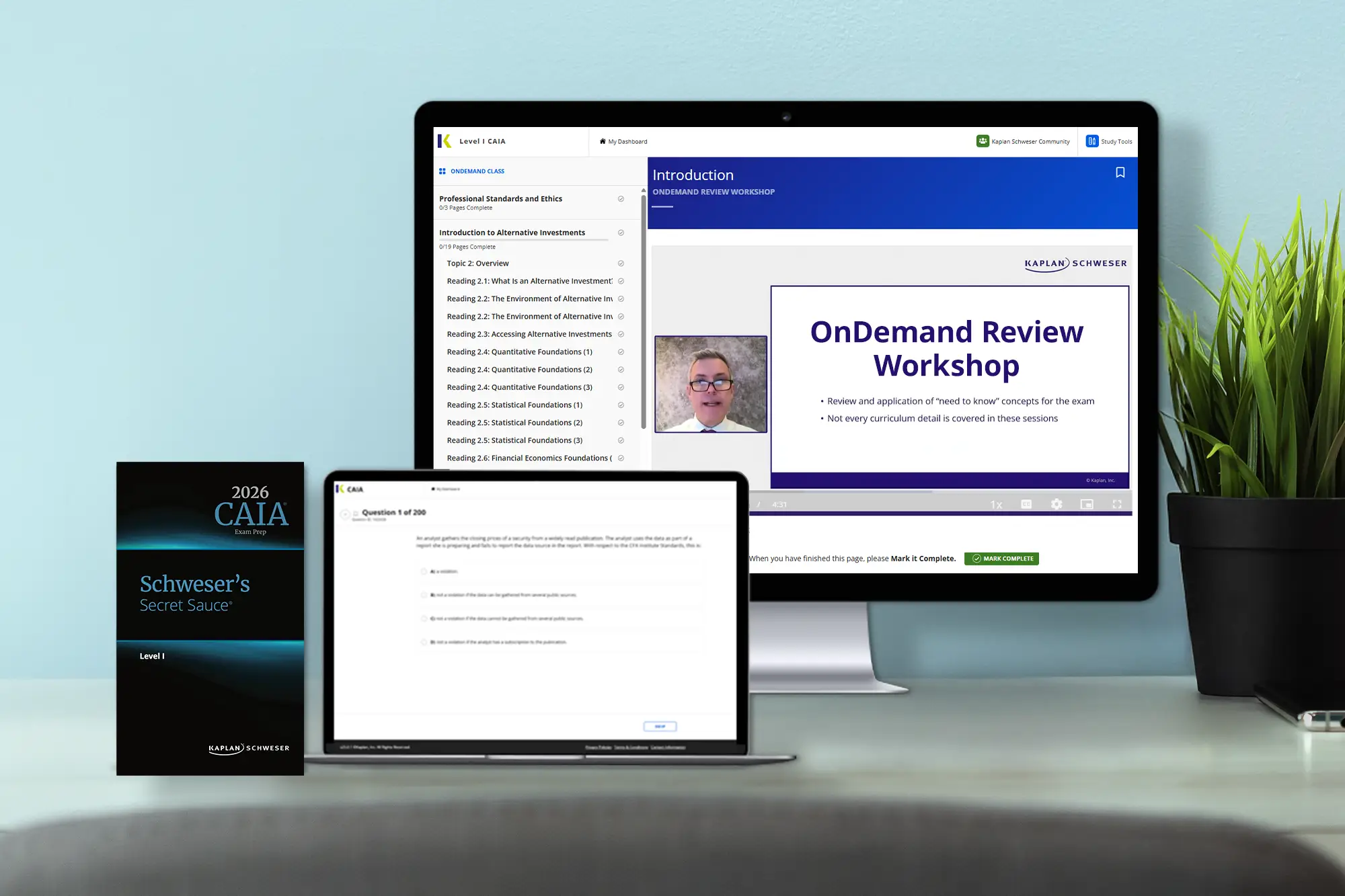CAIA Exam Study Packages for Level 1 - Kaplan Schweser display picture 2
