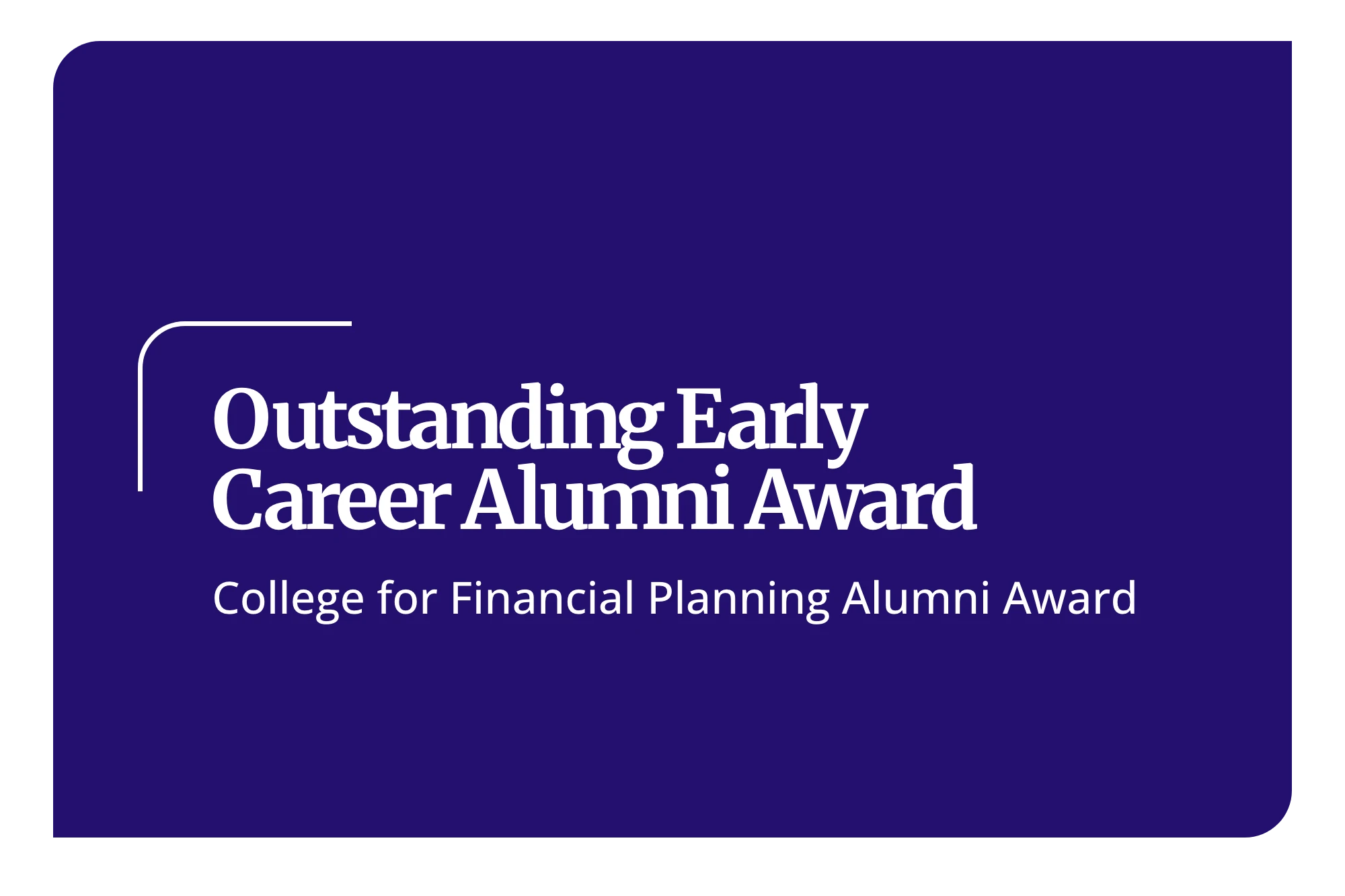 46592 cffp - alumni awards outstanding early alumni award