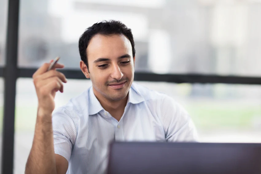 Office business man on laptop